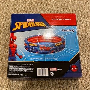 Marvel Spider-man 3 ring kids inflatable pool ages 2+ 48 inches x 12 inches NWT